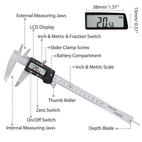 digital vernier caliper diagram